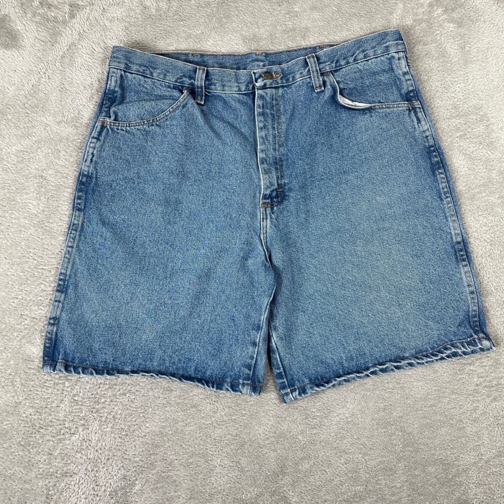 Rustler Denim Shorts Mens 38 Blue Medium Wash Workwear Skater Vintage Y2K‎